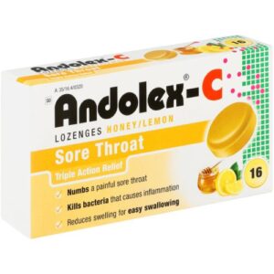 ANDOLEX-C LOZ HONEY & LEMON