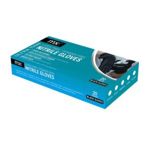 GLOVE NITRILE POWDER FREE BLACK MX MEDIUM
