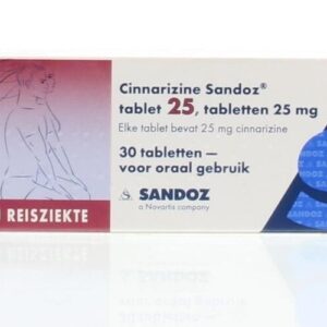 CINDRID 25MG TAB (WAS SANDOZ CINNARIZINE)