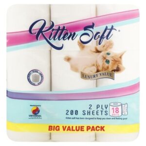 KITTEN SOFT TOILET PAPER 2PLY 18 ROLLS