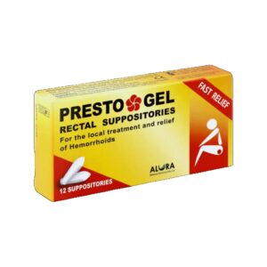 PRESTO GEL SUPPOSITORIES 12`S